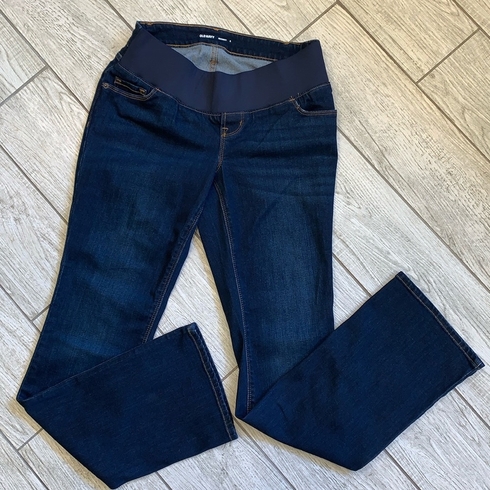 Like New Old Navy Maternity Front Low Panel Boot-Cut Jeans